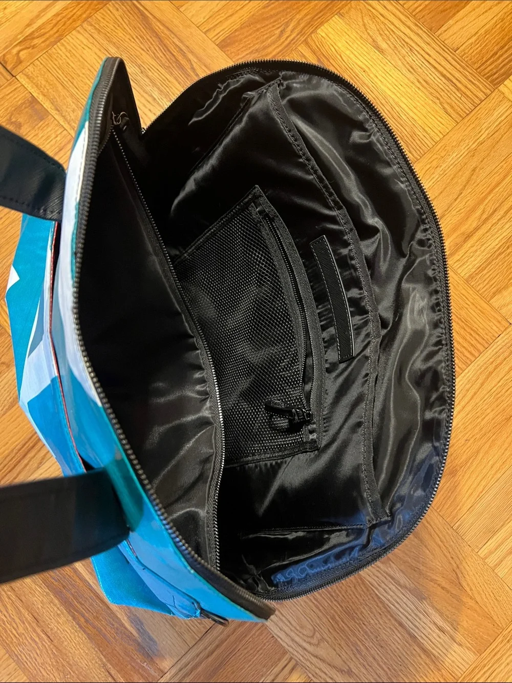 Rareform Multi-color Canvas Duffel with Black Handles